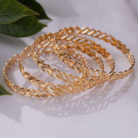 Buy 22K Plain Gold Bangles for Women At jewelegance.com Gold Bangles Design Daily Wear Latest, Dubai Jewellery, Gold Jewellery For Women, Cnc Bangles, Dubai Gold Bangles, Simple Gold Bangle, Plain Gold Bangles, Gold Kada, 22k Gold Bangles