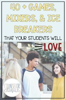 40+ Games, Mixers, & Ice Breakers That Your Students Will Love - Counselor Clique Mixer Ideas Social, Ice Breaker For Middle Schoolers, I’ve Breakers For High School, Ice Breaker Games For High Schoolers, Ice Breaker Games For Middle Schoolers, Icebreakers For Middle Schoolers, Ice Breakers For High School Students, Team Building Games For Middle Schoolers, Ice Breakers For Middle Schoolers