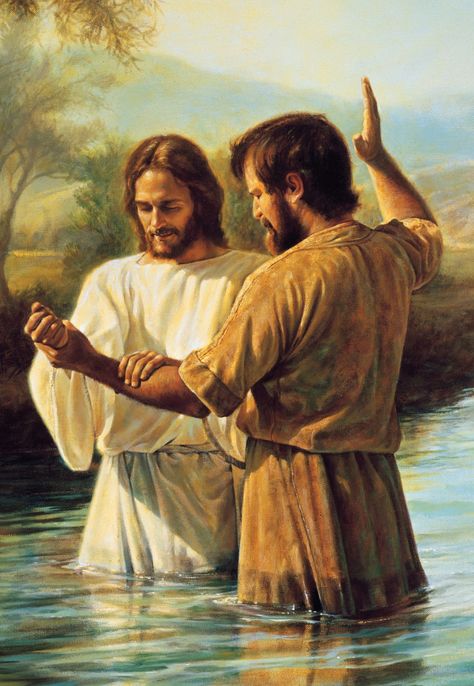 Greg Olsen Art, Jesus Baptised, Baptism Pictures, Baptism Of Christ, Biblical Artwork, Greg Olsen, Gospel Of Luke, Jesus Christ Painting, Pictures Of Christ