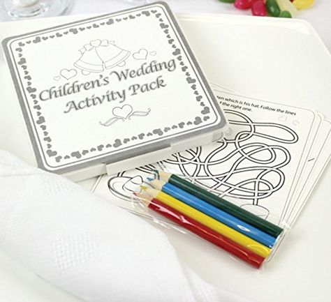 x10 - WEDDING TABLE FAVOURS GIFT - COLOURING FUN ACTIVITY PACK / GAME PUZZLE BOOK Henbrandt http://www.amazon.co.uk/dp/B00MHPNNU0/ref=cm_sw_r_pi_dp_oIgDwb1N73XZA Wedding Table Games, Kids Wedding Favors, Table Favours, Wedding Activity, Wedding Favor Table, Kids Wedding Activities, Party Bags Kids, Table Favors, Wedding Activities