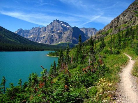 Glacier National Park Hikes, Montana Travel, Montana Hiking, Waterfall Trail, Montana Vacation, Missoula Montana, Mountain Ranges, Glacier National, Best Hikes