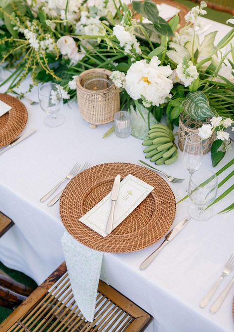 Tropical Wedding Reception, Gasparilla Inn, Tropical Centerpieces, Hacienda Wedding, Tropical Wedding Decor, Bahamas Wedding, Florida Keys Wedding, Tropical Bridal Showers, Floral Wedding Dress