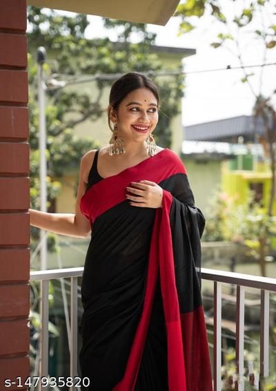 Amrapali Boutique, Black And Red Saree, Dress Materials Cotton, Chanderi Suits, Red Saree, Cotton Suits, West Bengal, Blouse Fabric, Red Fabric