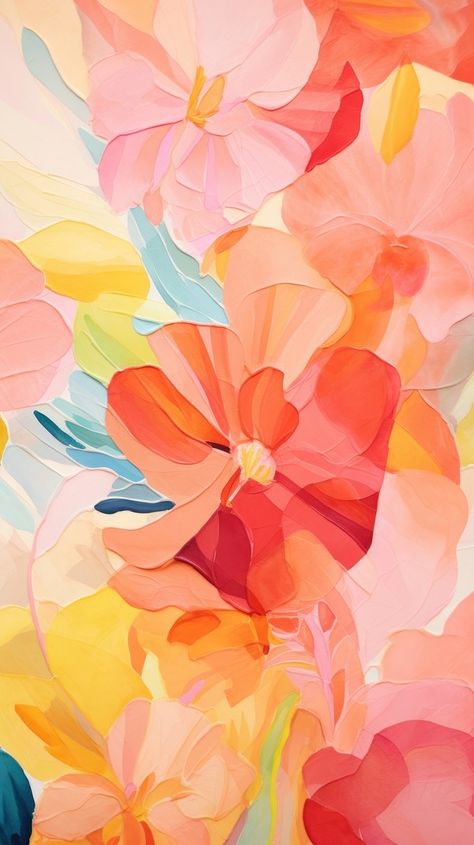 Tropical flowers abstract petal plant. | Free Photo Illustration - rawpixel Tropical Iphone Wallpaper, Abstract Painting Pattern, Flowers Abstract Painting, Hibiscus Painting, Iphone Wallpaper 8k, Marvel Paintings, Abstract Flowers Print, Floral Cards Design, Flowers Abstract