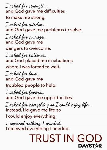 I asked for strength. God gave me difficulties to make me strong. Dealing With Mean People, Encouraging Bible Quotes, Pray For Strength, I Asked God, Powerful Inspirational Quotes, Prayers For Strength, Recovery Quotes, Prayer Verses, Keep The Faith