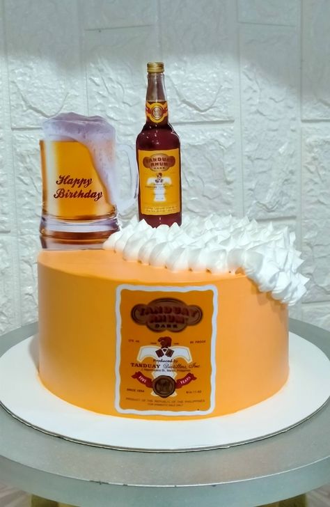 Tanduay themed cake Tanduay Cake Topper Printable, Tanduay Cake Topper, Tanduay Cake Design, Tanduay Cake, Tanduay Rum, Birthday Cake For Father, Cake For Men, Cake Design For Men, 64th Birthday