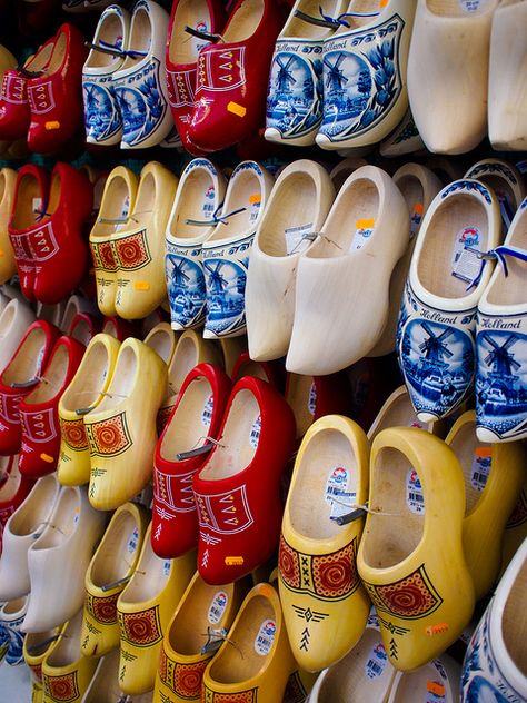 Amsterdam Flower Market, Dutch Wooden Shoes, Dutch Clogs, Dutch People, Holland Netherlands, Dutch Girl, Netherlands Travel, Wooden Clogs, Wooden Shoes