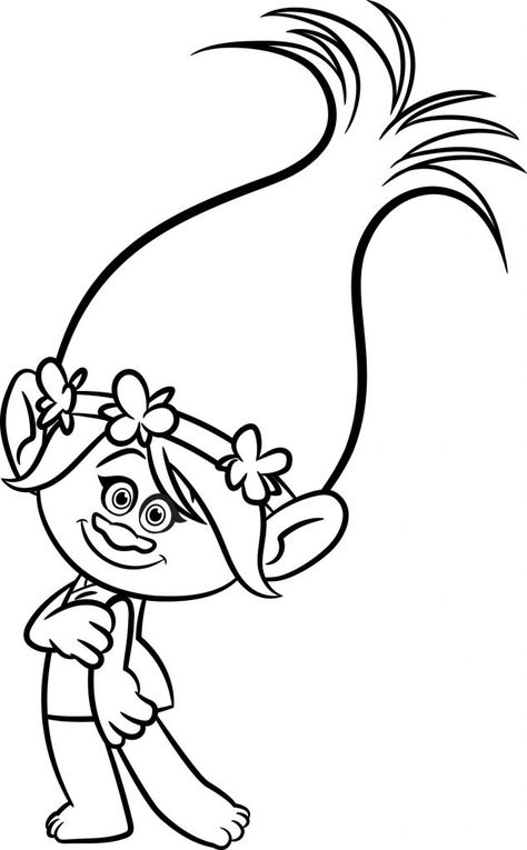 Trolls Coloring, Poppy Coloring Page, Princess Poppy, Poppy Color, Coloring Pages Inspirational, Troll Party, Princess Coloring Pages, Princess Coloring, Cartoon Coloring Pages