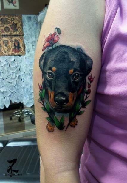 The 16 Cutest Rottweiler Tattoo Design Ideas Rottie Tattoo, Dogs Tattoo Ideas, Rottweiler Tattoo, Dogs Tattoo, Dog Tumblr, Bulldog Breeds, Rottweiler Puppies, Rottweiler Dog, Girly Tattoos