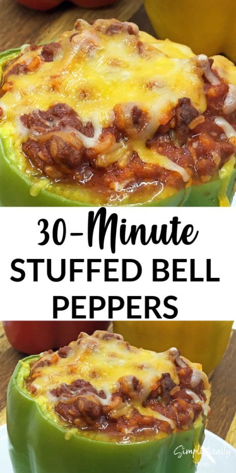 Easy Stuffed Bell Peppers, Stuffed Bell Peppers Ground Beef, Easy Stuffed Pepper Recipe, Easy Stuffed Peppers, Bell Pepper Recipes, Stuffed Pepper Soup, Easy Casserole Recipes, Peppers Recipes, Easy Casserole