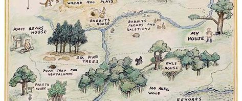 Winnie The Pooh Map, Piglet House, House At Pooh Corner, Pooh Corner, Make Your Own Pillow, Hundred Acre Woods, A A Milne, Twitter Header Pictures, Reasons To Be Happy