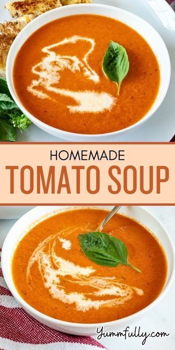 If you like store-bought tomato soup, you’ll become addicted to this creamy tomato soup with fresh tomatoes. It’s a total game-changer. You will never buy tomato soup again. Pair it with homemade Italian Bread for the best dinner ever! Best Homemade Tomato Soup, Tomato Soup With Fresh Tomatoes, Homemade Tomato Soup Recipe, Best Tomato Soup, Fresh Tomato Soup, Vegan Tomato Soup, Homemade Tomato Soup, Tomato Soup Homemade, Tomato Soup Recipe