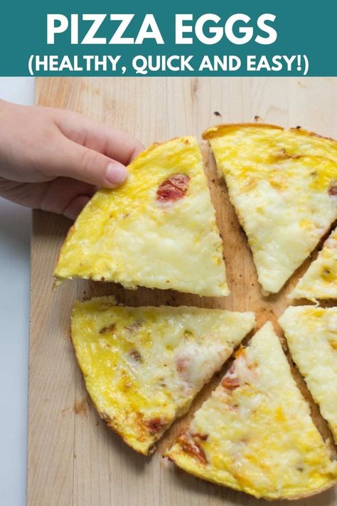 Omelette pizza- your favorite pizza toppings, flavorful sauce, protein-rich eggs, and cheese all cooked to perfection in one pan. Enjoy for breakfast or any time of the day! Egg Pizza Recipes, Pizza Eggs, Egg Pizza Breakfast, Kids Pizza Recipes, Pizza Omelette, Egg Recipes For Kids, Fast Pizza, Egg Pizza, Eggs And Cheese