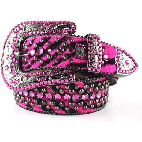 BB Simon Belts, BB Simon, BB Simon Wholesale ❤ liked on Polyvore Trajes Country, Cowgirl Belts, Bling Belts, Rhinestone Belt, 2000s Fashion Outfits, Everything Pink, Gyaru, Y2k Fashion, Pink And Black