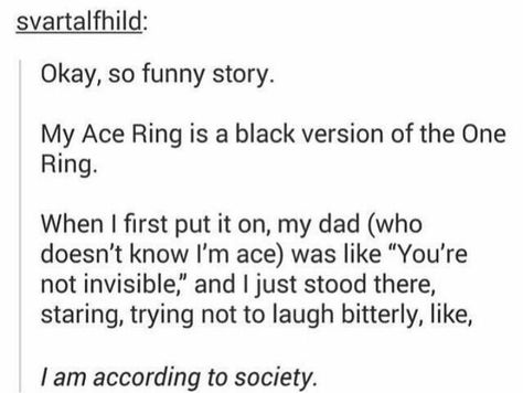 Ace Ring, Asexual Humor, Lgbt Memes, Ace Pride, Asexual Pride, Gay Memes, Black Ring, What’s Going On, The Rings