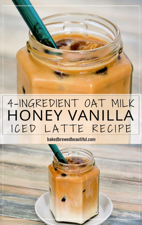 Honey Vanilla Latte, Vanilla Latte Recipe, Iced Latte Recipe, Breakfast Station, Nespresso Recipes, Espresso Recipes, Kreative Snacks, Coffee Blog, Starbucks Drinks Recipes