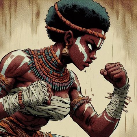 African Monster Concept Art, Afrofantasy Art, African Ninja, African Reference, African Superhero, African Mythology, Pan African, Creation Art, Black Comics