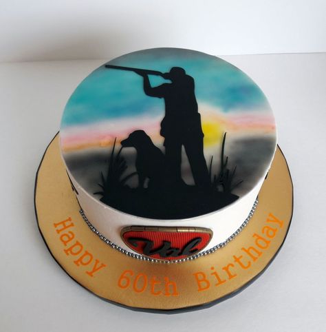 Bird Hunter Cake Birthday cake for my husband who is a bird hunting/bird dog enthusiast. Hunters Cake Ideas, Hunting Birthday Cakes For Men Hunters, Hunter Theme Cake, Hunter Cake Ideas, Cake For Hunters Birthday, Birthday Cake For My Husband, Duck Hunting Cakes For Men, Birthday Cake For A Hunter, Hunting Birthday Cakes