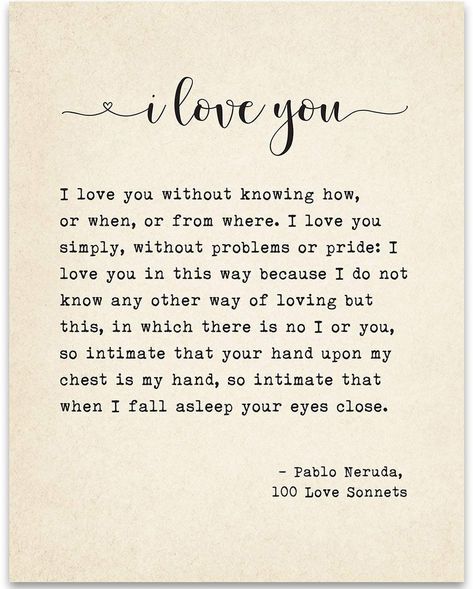 Sonnet - Pablo Neruda - Book Page ... Pablo Neruda Books, Typography Book, Quote Art Print, Pablo Neruda, Quote Art, Art Prints Quotes, Book Page, Book Lovers Gifts, Book Pages