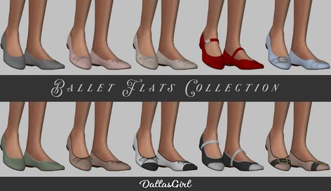 Ballet Flats Collection | DallasGirl on Patreon Sims 4 Hair Male, Sims 4 Cas Mods, Cc Shoes, Sims 4 Cc Shoes, Mary Jane Ballet Flats, The Sims 4 Download, Sims Four, Sims 4 Cas, Bow Flats