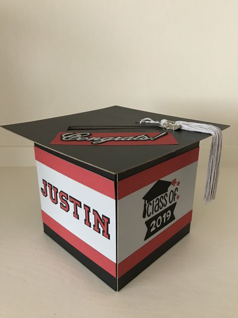 Graduation Card Box Money Box Ideas Diy, Graduation Money Box Ideas, Money Box Ideas, Party Card Box, Graduation Card Box, Graduation Card Boxes, Graduation Money, Graduation Party Planning, Graduation Card