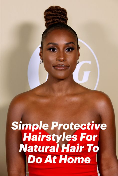 Looking for some quick, fun, and simple ways to do your hair for yourself at home? We've gathered 11 of them for you. Keep their hair locked down with these cute and simple protective hairstyle tutorials we found on YouTube. via Getty Images At Home Protective Hairstyles, Hairstyles To Do At Home, Quick Protective Styles For Natural Hair, Simple Protective Hairstyles, Ways To Do Your Hair, Hairstyles For Natural Hair, Natural Updo, Teeny Weeny Afro, Two Ponytails