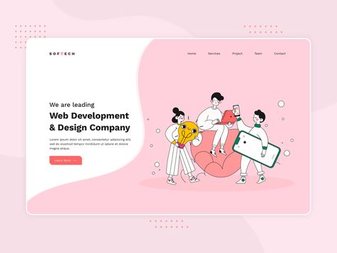 Flat Design Website, Flat Web Design, Word Press, Blog Website Design, Web Software, Banner Design Inspiration, Ui Design Website, Professional Website Design, Website Illustration