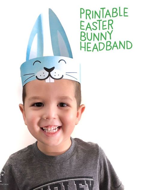 printable easter craft for kids | bunny headband #easter #eastercrafts #toddler Printable Easter Activities, Easter Crafts Preschool, Easter Headbands, Easter Activities For Kids, Hippity Hoppity, Easter Hats, Easter Printables Free, Easter Bunny Crafts, Bunny Hat