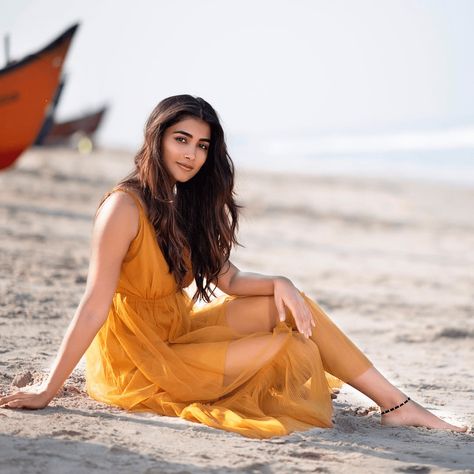 Actress #PoojaHegde Latest Beach Still Pooja Hegde, Indian Models, Victoria Justice, Bollywood Girls, Actress Photos, Desi Beauty, Bollywood Actress, A Woman, Actresses