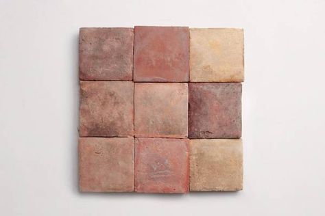 Tile Zellige, Terra Cotta Tile, Square Tiles, Cle Tile, Handcrafted Tile, Wall Exterior, Red Square, Hexagon Tiles, Brick Patterns