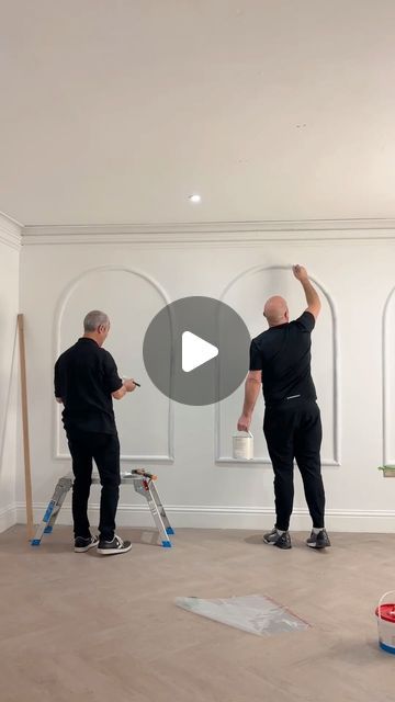 Rowen on Instagram: "The simplest and easiest arch panelling hack🤍

Are you thinking of doing a DIY wall panelling project in your home?

We used foam pipe insulation to create this look with ease! Simply flexing the insulation into shape using panel pins to secure the arch in place🔨

Save this home hack for later✨" Arch Panelling Design, Arched Panelling, Arch Tv Wall, Arch Panelling, Diy Wall Paneling Ideas, Wall Boards Panels, Foam Pipe Insulation, Tv Wall Panel, Rowen Homes