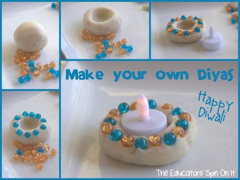 The Educators' Spin On It: Make your Own Diyas for Diwali Diwali Eyfs, Diyas For Diwali, Diwali For Kids, Indian Festival Of Lights, Diwali Activities, India Crafts, Diwali Sweets, Celebration Around The World, Diwali Diya