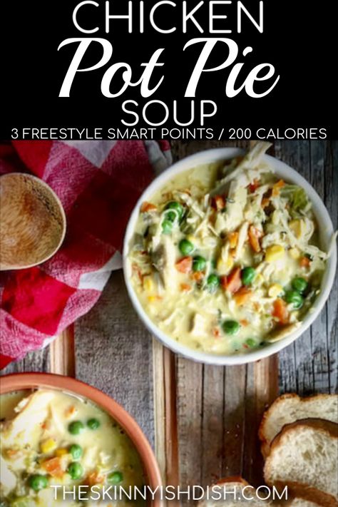 Potpie Soup, Soup Recipes With Chicken, Chicken Pot Pie Soup Recipe, Pot Pie Soup Recipe, Cozy Soup, Chicken Pot Pie Soup, Pot Pie Soup, Weight Watchers Soup, Weight Watchers Chicken