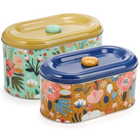 PRICES MAY VARY. Coloch tin cookie snack jar set comes in 2 sizes: the small one measures 8.7x5x4.7 inches; the large one measures 9.8x5.9x5.6 inches. Its compact size allows for easy storage on countertops, shelves, or in cabinets, making it a space-efficient choice for those with limited kitchen space. Quality Material: Our biscuit storage container is made from premium metal, which ensures durability and longevity. The container is lightweight, odorless, rustproof and not easy to deform, a pe Office Snacks, Cookie Storage, Baby Snacks, Cookie Snack, Tin Canisters, Kitchen Jars, Snack Jars, Cookie Tins, Christmas Jars