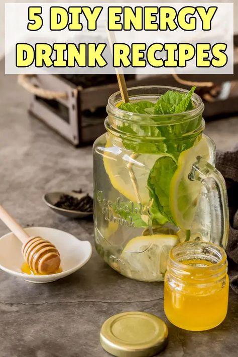 Organic Energy Drink, Drinks That Give You Energy, Natural Energy Drinks Homemade, Healthy Energy Drinks Recipes, Diy Energy Drink, Energy Boosting Drinks, Homemade Energy Drink Recipes, Homemade Energy Drink, Homemade Drinks Recipes