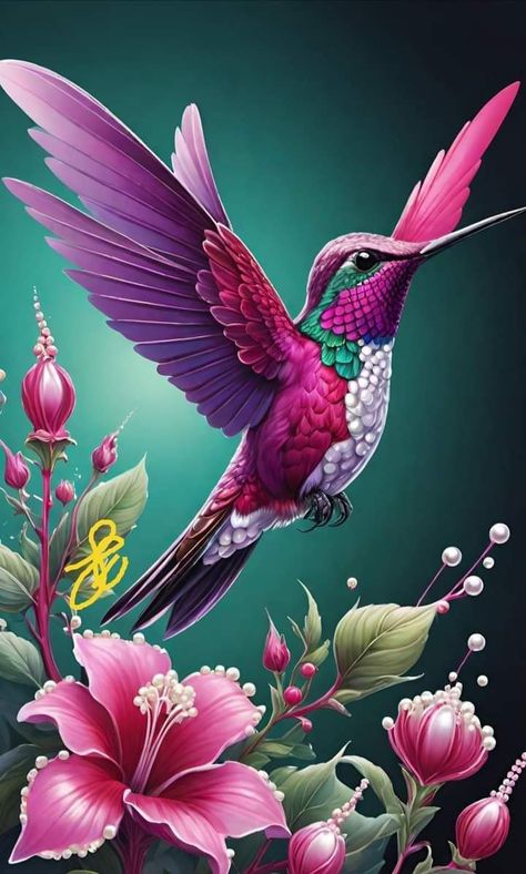 Hummingbird Art Drawing, Purple Tattoos, Bird Painting Acrylic, Mexican Art Tattoos, Parrot Painting, Hummingbird Pictures, Hummingbird Painting, Hummingbird Art, Art Gallery Wallpaper