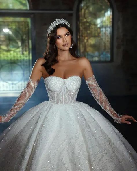 Enchant Your Big Day: Top 20 Fairytale Wedding Gowns of 2024 – Elegance & Romance Fairytale Wedding Dress Princesses, Fairytale Wedding Dresses, Fairytale Wedding Gown, Queen Wedding Dress, Black Prom Dress Short, Ethereal Wedding Dress, Wedding Dress Bustle, Storybook Wedding, Classic Romance