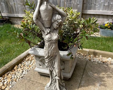 BurgessHomeandGarden - Etsy Garden Statues For Sale, Stone Bird Baths, Concrete Garden Ornaments, Insulator Lights, Stone Garden Statues, Classical Sculpture, Statue Fountain, Wine Jug, Silver Furniture