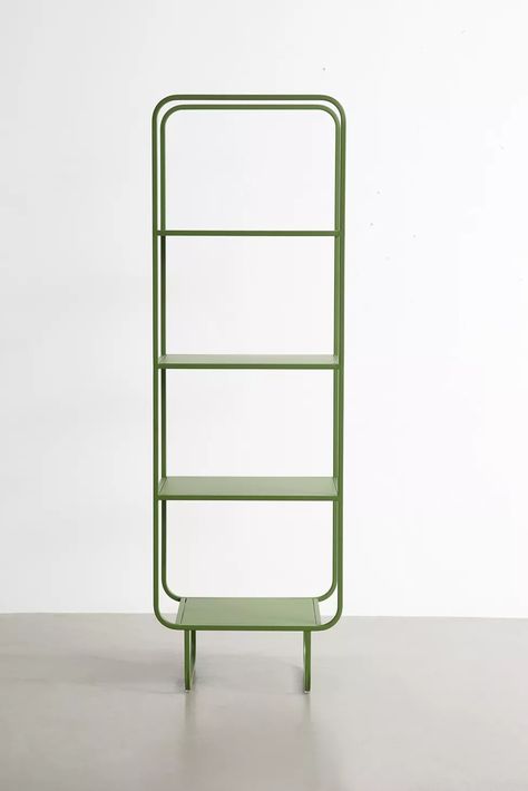 Alana Narrow Storage Shelf | Urban Outfitters Narrow Storage, Narrow Bookshelf, Tall Shelves, Narrow Shelves, Sleek Storage, Acrylic Shelf, Modern Shelf, Iron Shelf, Standing Shelves