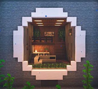 House Ideas For Minecraft, Underwater Base, Minecraft Mountain House, Ideas For Minecraft, Minecraft Underwater, Minecraft House Ideas, Underwater House, Minecraft Interior, Minecraft House Plans