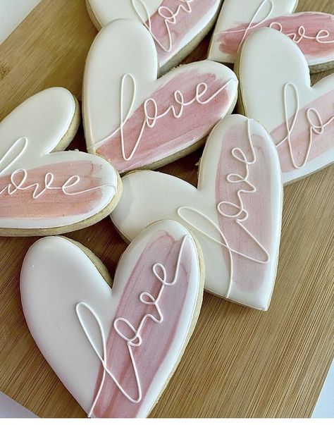 Heart Wedding Cookies, Anniversary Sugar Cookies, Heart Cookies Decorated, Valentine Cookies Decorated, Anniversary Cookies, Engagement Cookies, Heart Sugar Cookie, Valentines Cookies, Gingerbread Cookies Decorated