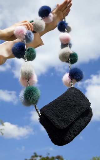 Crochet Potli Bag, Pom Pom Purse, Charlotte Simone, Sac Diy, Potli Bag, Fur Accessories, Fur Bag, Girly Bags, Potli Bags