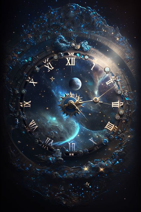 Time Travel Art, Space Abstract, Time Wallpaper, Cool Galaxy Wallpapers, Best Wallpaper Hd, Clock Wallpaper, New Retro Wave, Inspired Interiors, Cosmic Art