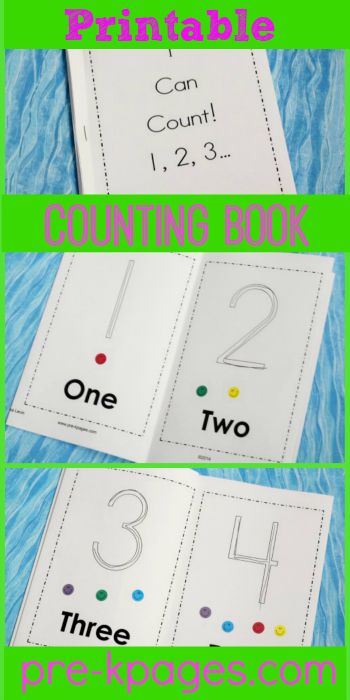 Number Booklets Free Printable, Number Book 1-10 Free Printable, Counting 1-5 Preschool, Counting Books Preschool, Number Books Preschool, Preschool Numbers Printables Free, Touch Math Printables Free, Number Books Preschool Free Printable, Rote Counting Activities Preschool