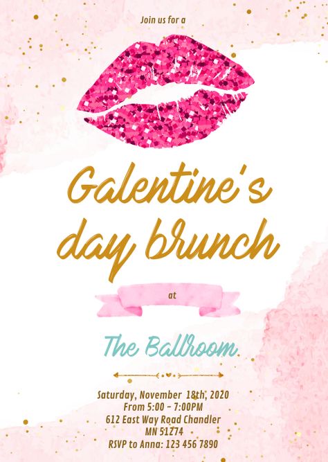 Galentine Invitation, Galentines Invitation, Unity Poster, Valentine Invitations, Unity Day, Valentine Poster, Valentine's Party, Invert Colors, Party Flyers