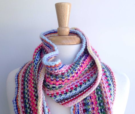 Linen Stitch Scarf Redux & Free Pattern Crochet Linen Stitch, Linen Stitch Scarf, Linen Stitch, Variegated Yarn, Knit Pattern, Scarf Pattern, Slip Stitch, The Last Time, Knitting Yarn