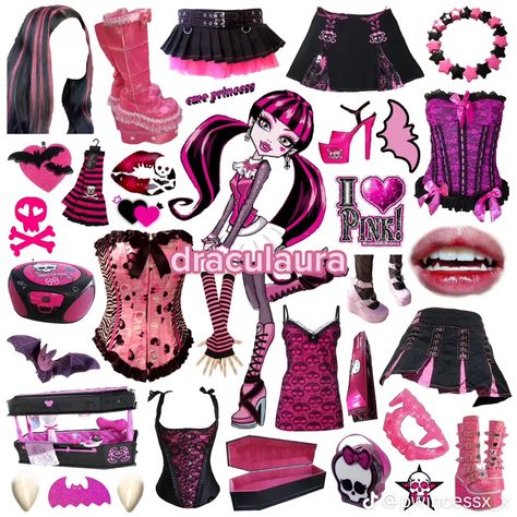 Draculaura Halloween Costume, Draculaura Halloween, Draculaura Costume, Monster High Halloween Costumes, Monster High Halloween, Monster High Costume, Monster High Clothes, Pastel Goth Fashion, Downtown Outfits