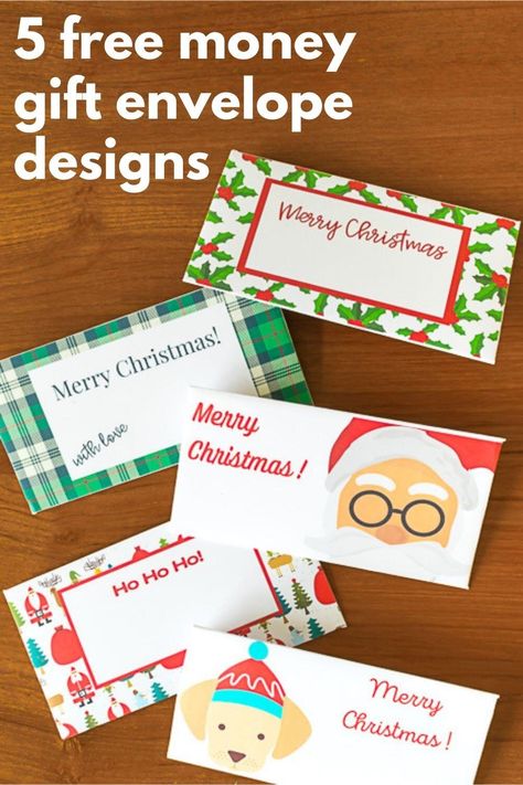 Money Gift Envelope, Christmas Money Cards, Gift Of Money, Christmas Gift Card Holders, Christmas Envelopes, Diy Xmas Gifts, Diy Envelope, Christmas Money, Diy Money