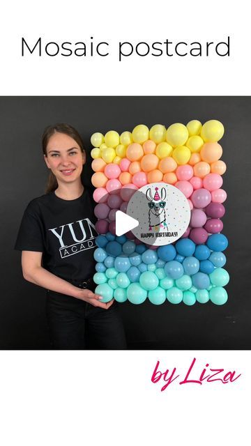 36K views · 2.1K likes | 🎓┊ YUMI ⋆ Balloons academy on Instagram: "💥A mosaic postcard with balloons  🎈Latex balloons made the postcard airy and light  🧲The interesting part of this composition is the gift held by a magnet  ✔️You can purchase all of the above products at our website: www.yumi.market  ✔️Worldwide delivery ✔️Manager’s advice: +380 (67) 683 11 44 Viber/Telegram/WhatsApp  #balloon #balloonbox #surprisebox #balloondecor #balloonartist #balloondecorations #balloonsurprise #balloonshop" Balloon Mosaic, 67th Birthday, Balloon Surprise, Balloon Creations, Balloon Box, Balloon Shop, Balloon Delivery, Balloon Gift, Surprise Box