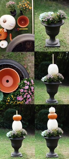 DIY Pumpkin Topiary for a fun Fall project